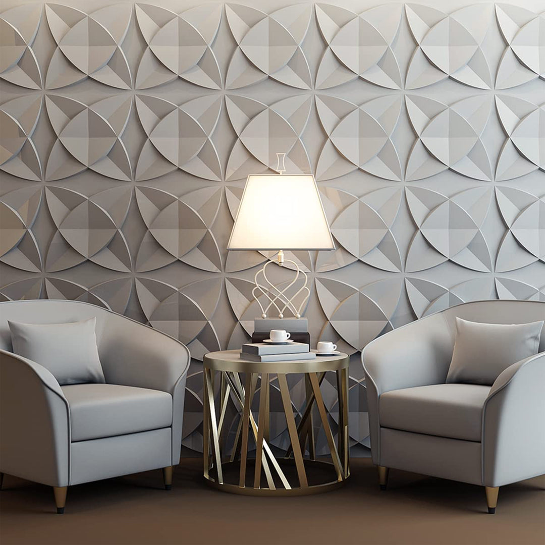 Flower Circle 3D PVC Wall Panel Include 1 Year Manufacturer's Warranty.