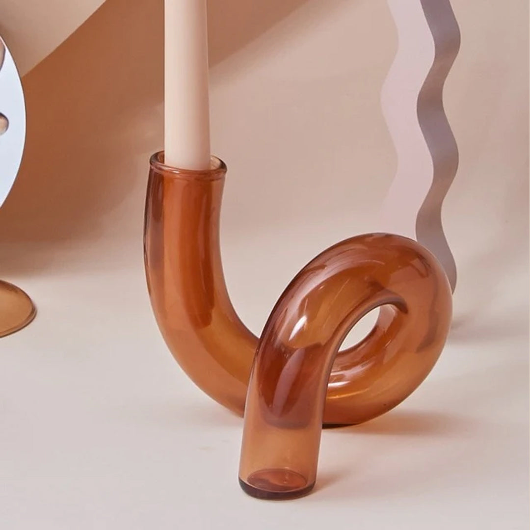 Glass Candlestick Holder Available in many different sizes and shapes.