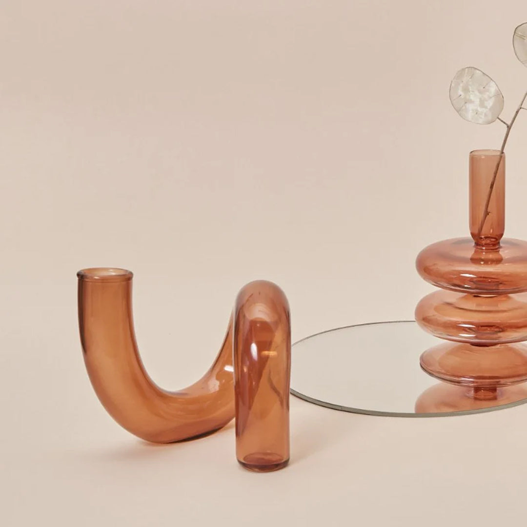 Glass Candlestick Holder these glass candlestick holders will look fantastic displayed in your living or dining room.