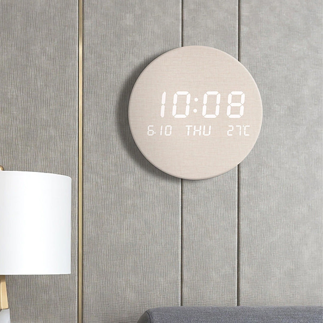 Led Wall Clock with temperature display