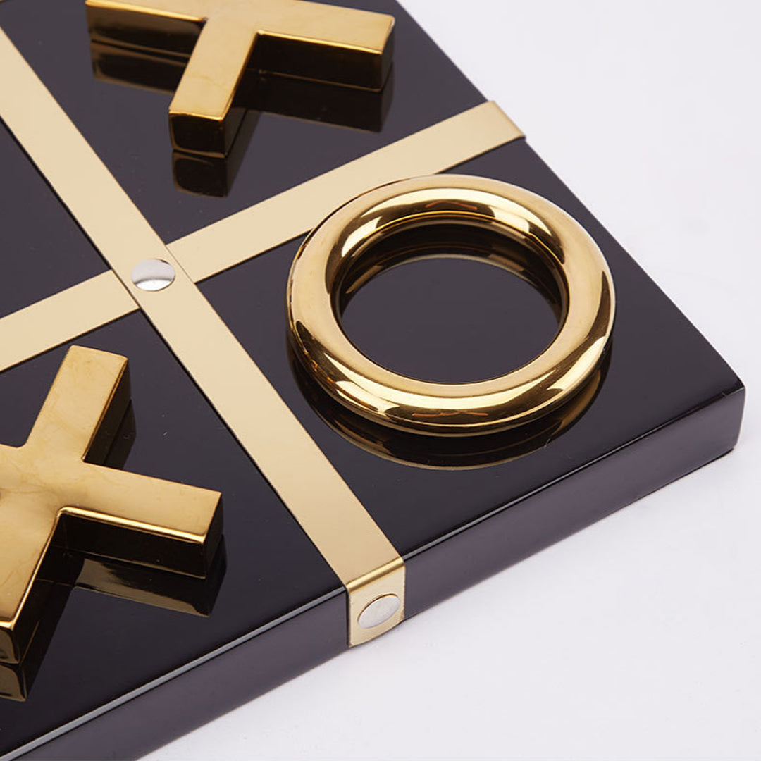 Metal Tic-Tac-Toe Game fit snugly into the board