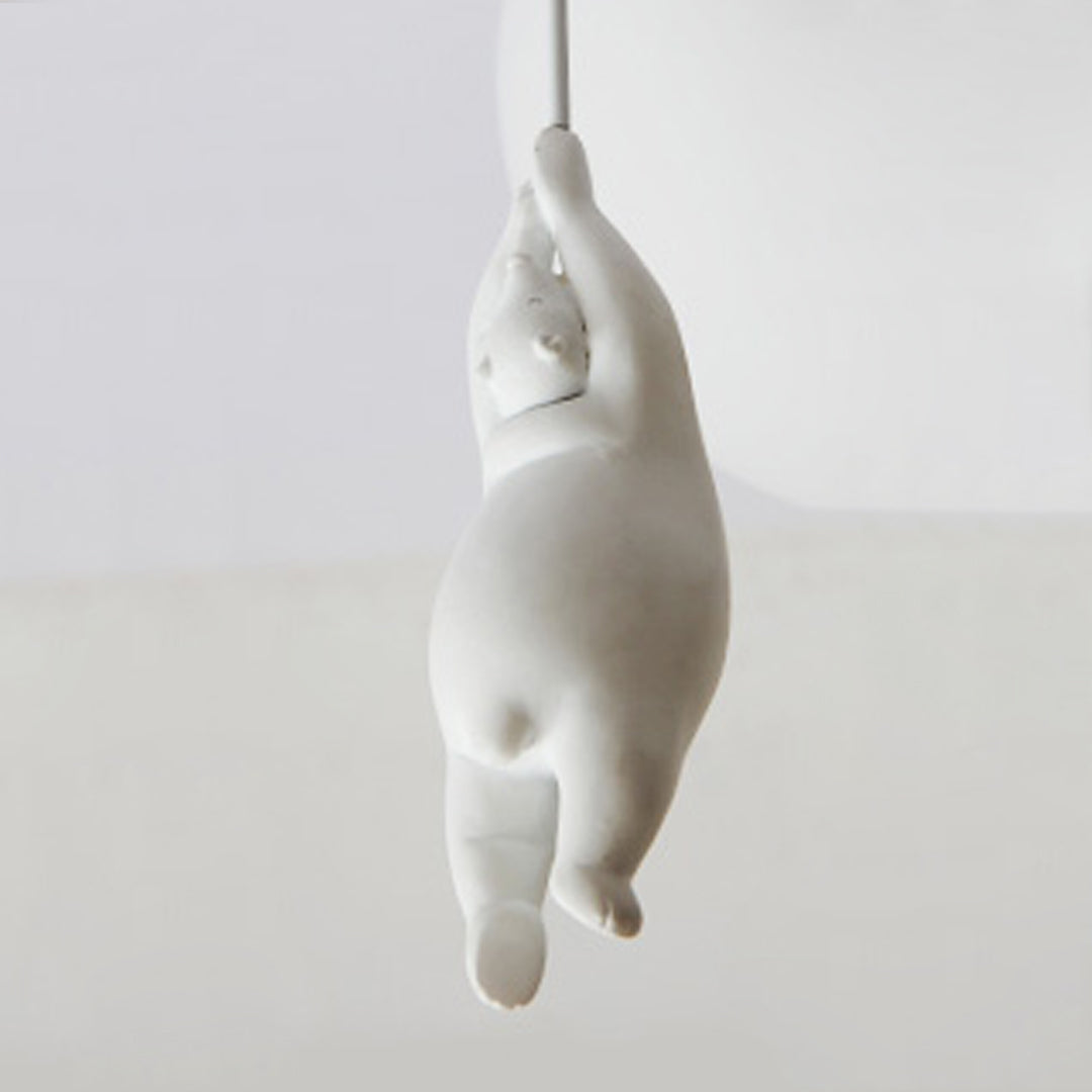 Nexa Cartoon Bear Ceiling Lampshade Medium size: Ball diameter 7.4”, lamp pole length 7.8”