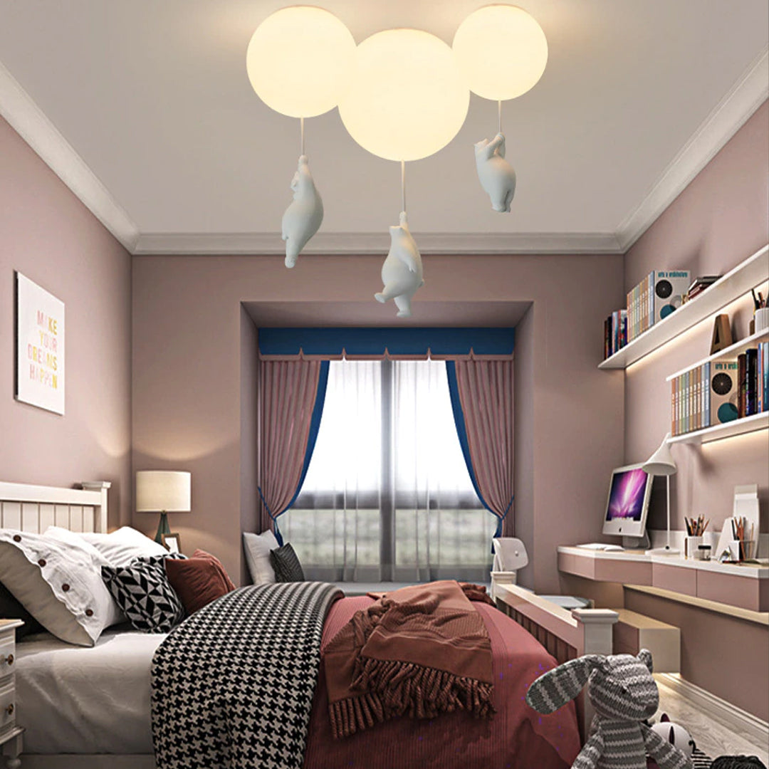 Nexa Cartoon Bear Ceiling Lampshade With its round shape 