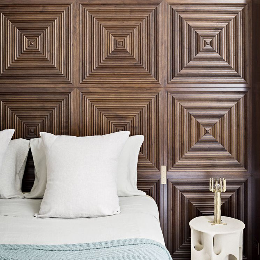 Parallel Mosaic Wood Wall Panel with Thickness 0.6”