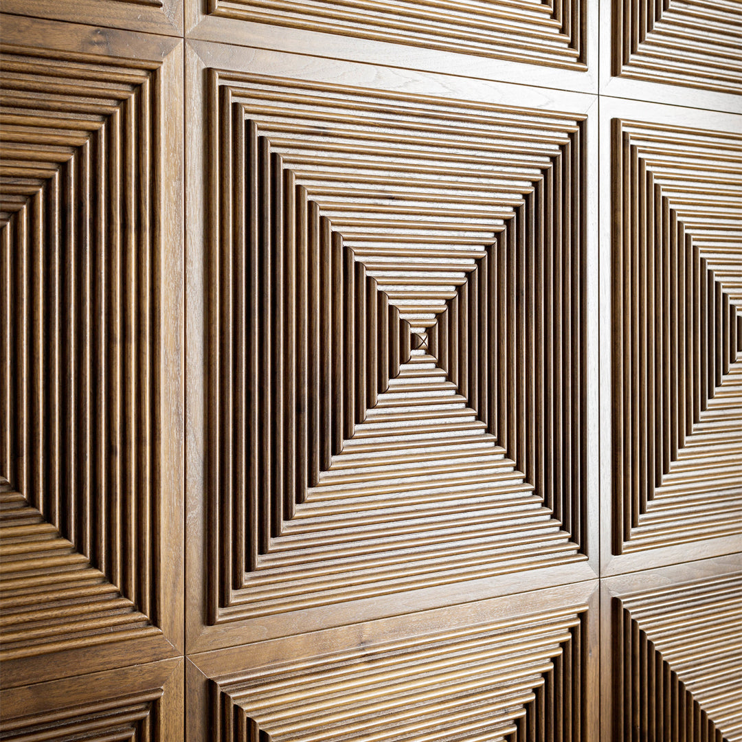 Parallel Mosaic Wood Wall Panel Elegant Design