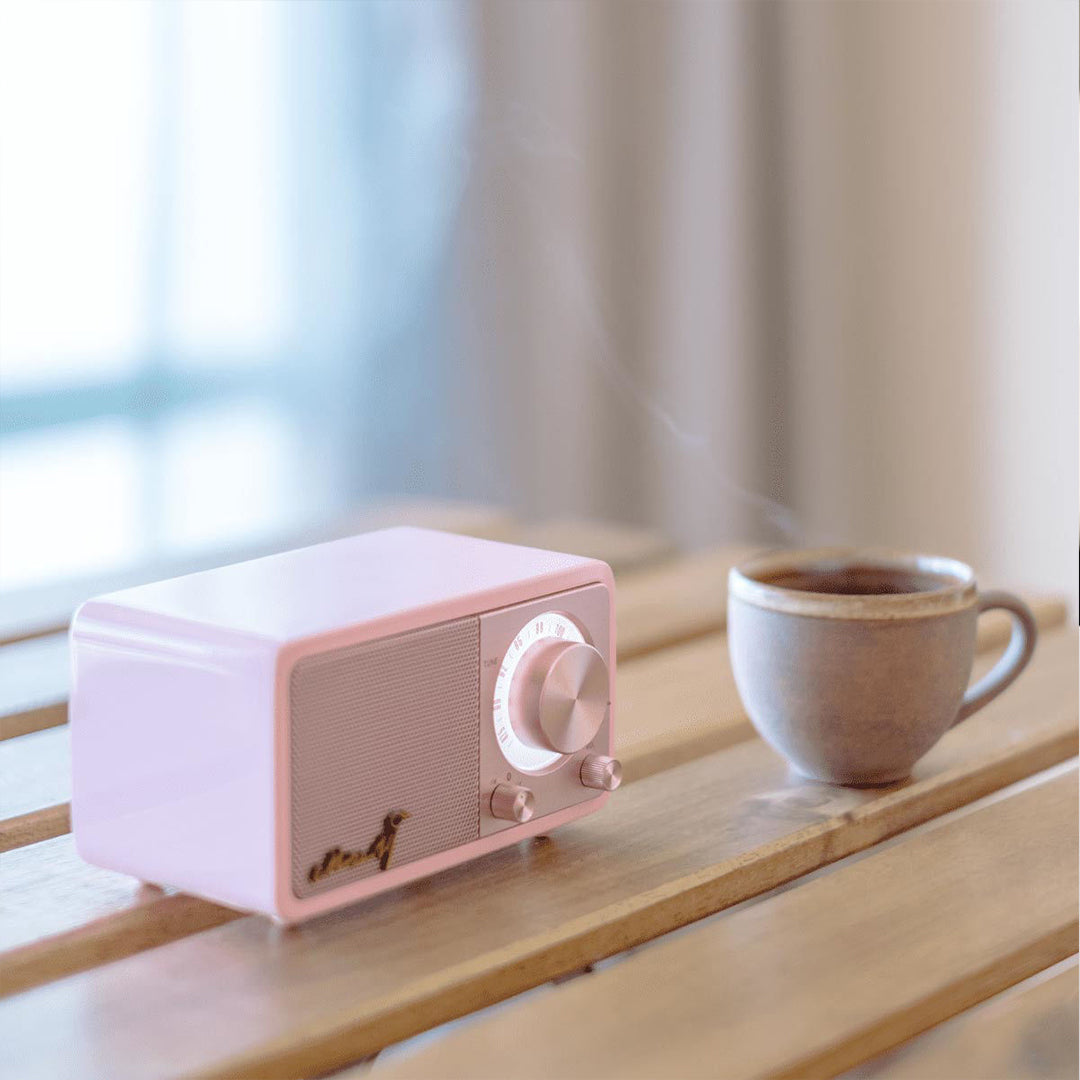 Retro Radio Soundbox Bluetooth used to play iTunes