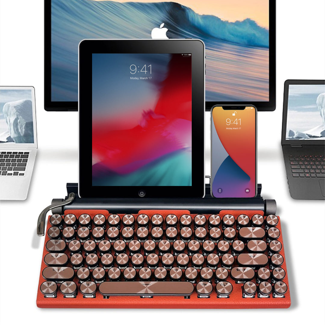 Retro Typewriter Keyboard with resistant aluminum alloy