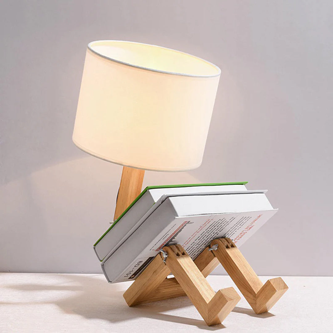 Robot Wooden Table Lamp witth great design