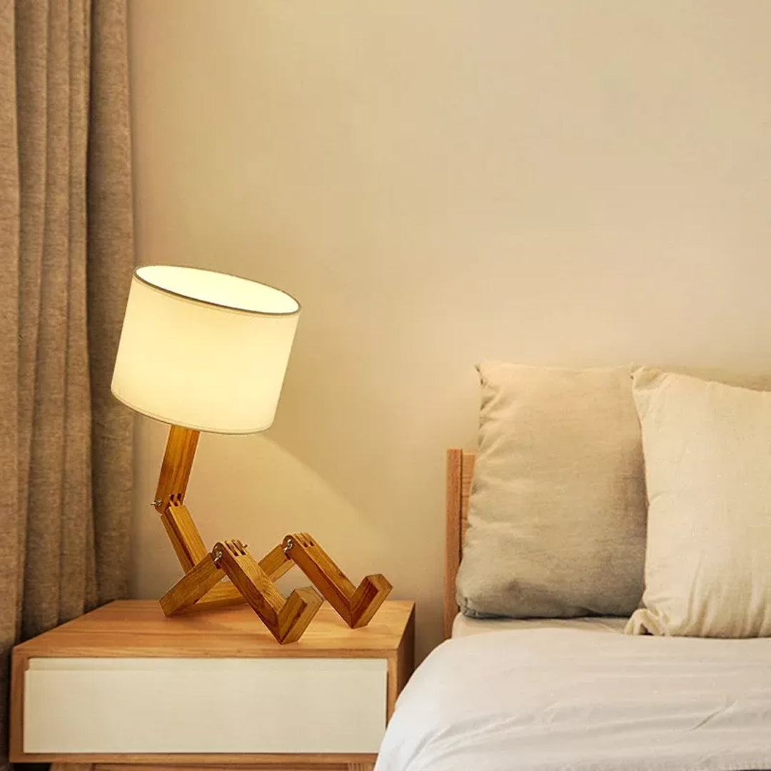 Robot Wooden Table Lamp for Lovely Table Lamp