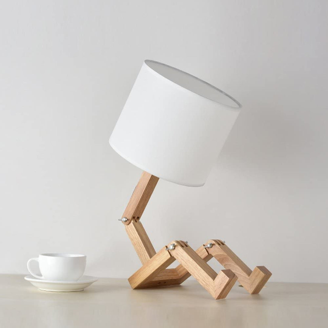 Robot Wooden Table Lamp with Quality Inspection
