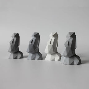 Twin Moai with Size Base 7.5*4.8*5 cm