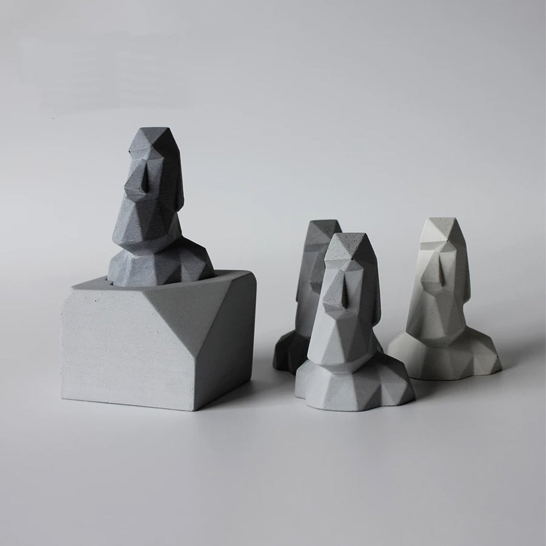 Twin Moai Color Gray