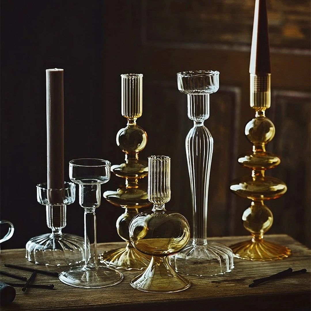 Vintage Candlelight Holders has a handle for easy carrying