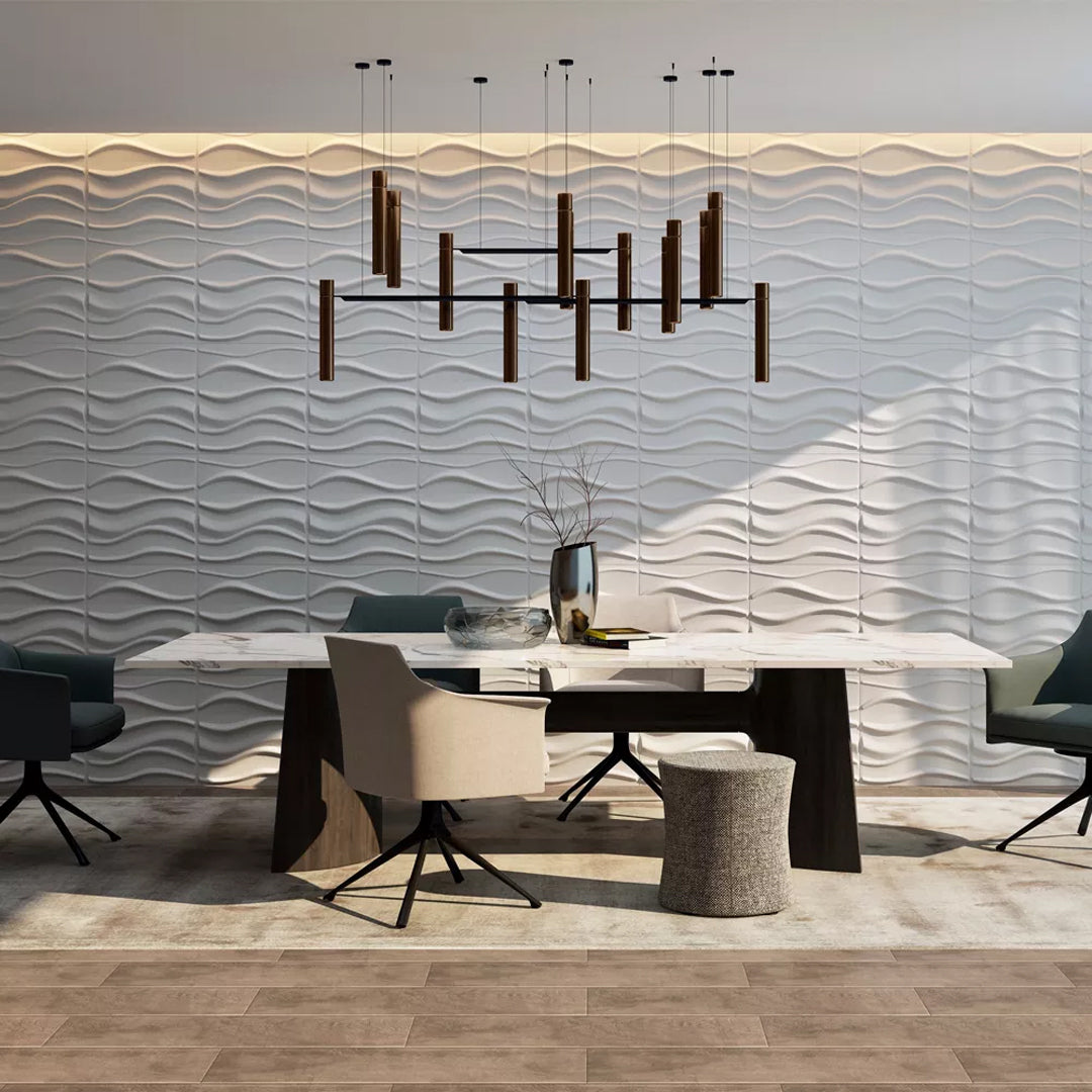 Wavy 3D PVC Wall Panel Size 50x50 cm (17.7x17.7 inches)