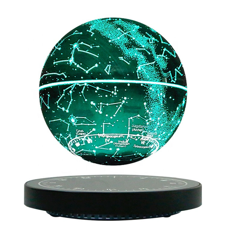 Galaxy RGB Lamp is levitated by a microprocessor and electrical controllers housed in the base.
