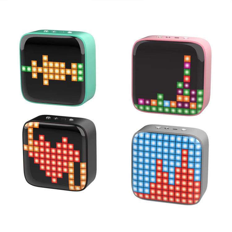 Pixel Art Bluetooth Speaker with Size 130*130*63mm