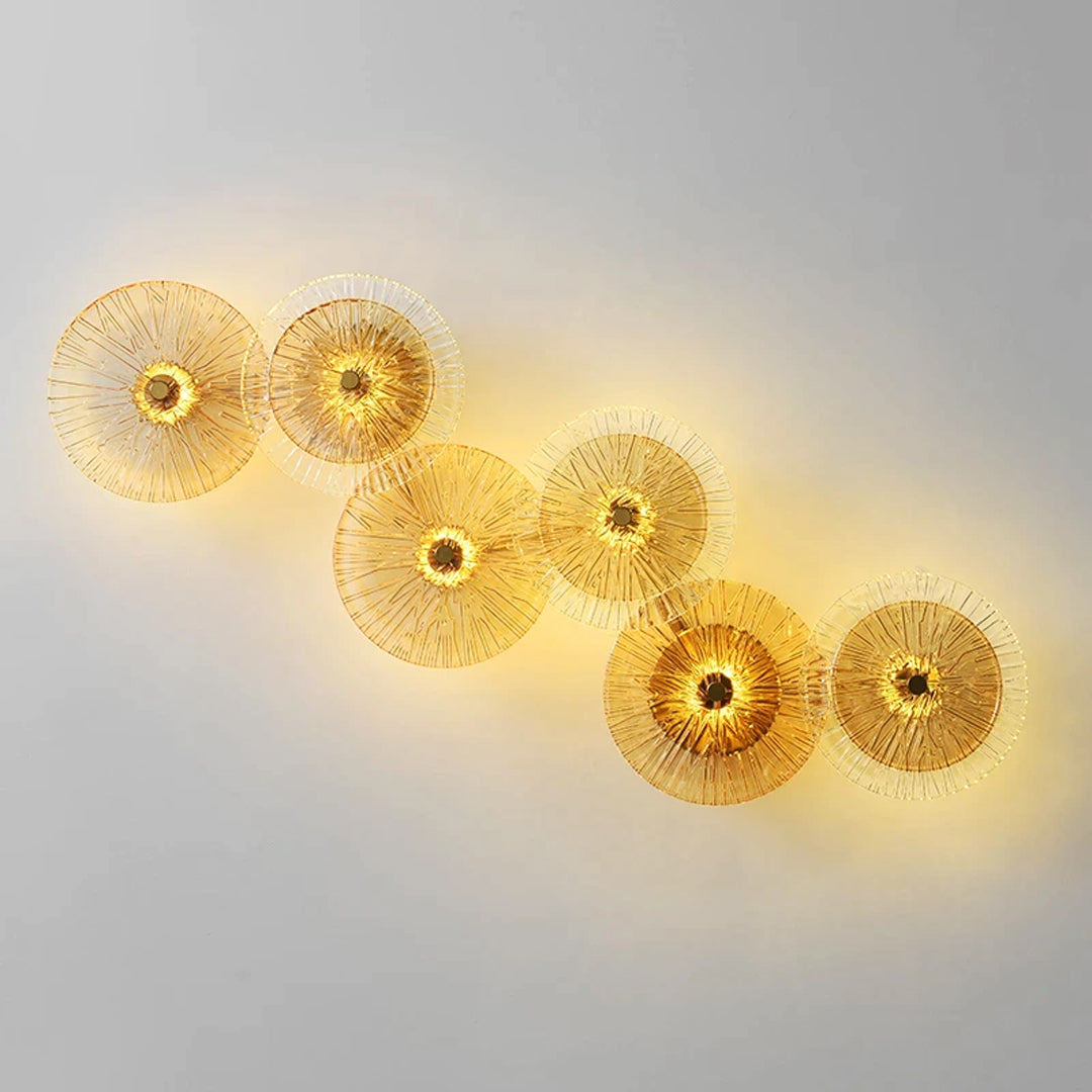 Lotus Leaf Wall Lamp Material Glass Stone