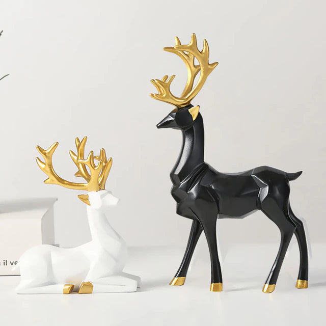 Christmas Reindeer Figurine Its hand-painted design is incredibly detailed.
