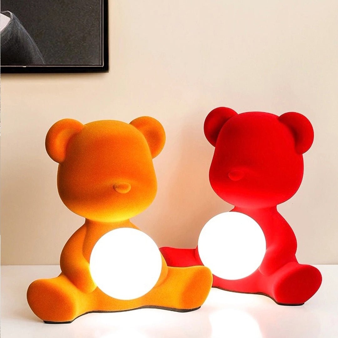 Teddy Bear Lamp with Material Glass Stone