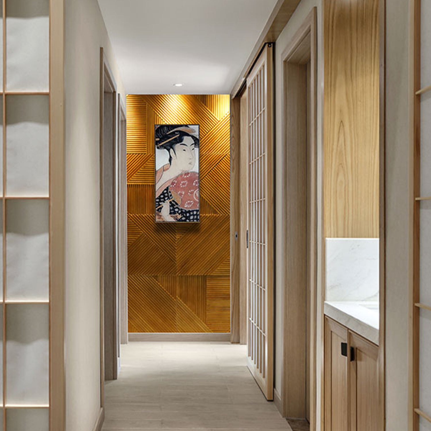 Mosaic Wood Wall Panel Surface Treatment Oill