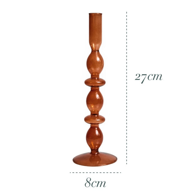 Glass Candlestick Holder