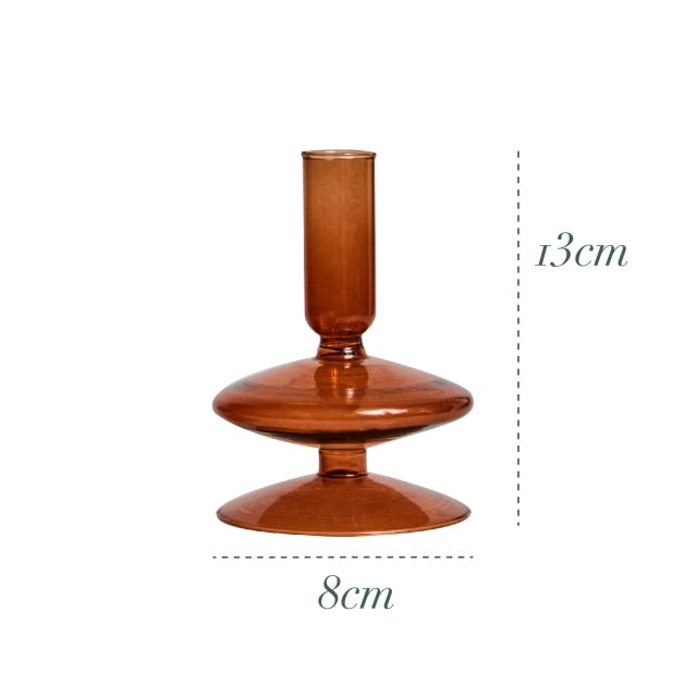 Glass Candlestick Holder