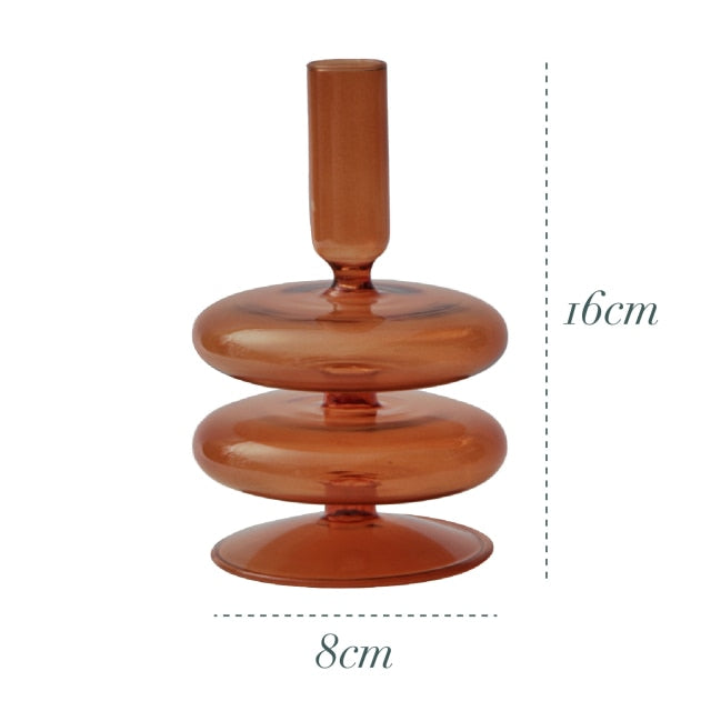 Glass Candlestick Holder