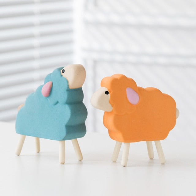Cartoon Animal Statue with the expressions of each animal are interesting.