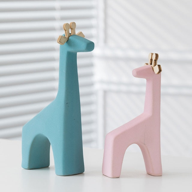 Cartoon Animal Statue with Ceramic & Enamel material.