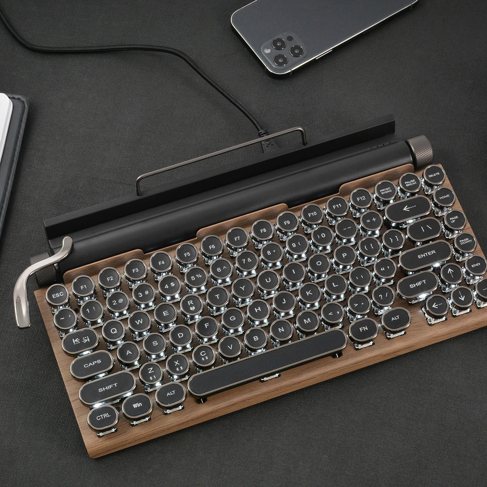 Retro Typewriter Keyboard with Number of keys 83