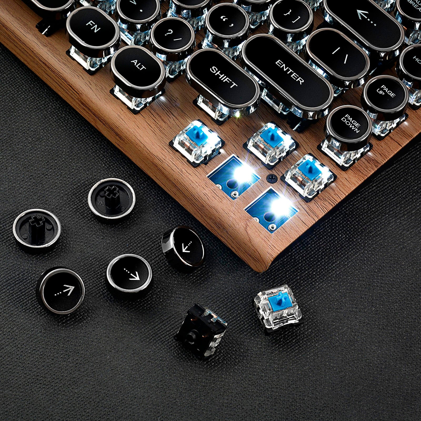 Retro Typewriter Keyboard with Connectivity Bluetooth or USB