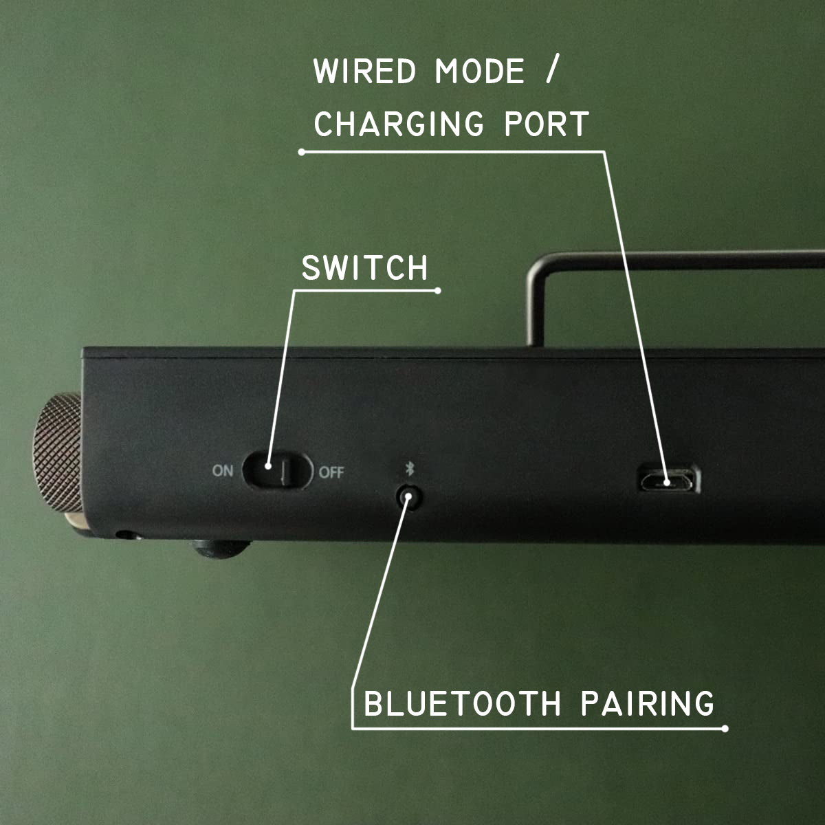 Retro Typewriter Keyboard with Integrated Tablet Holder