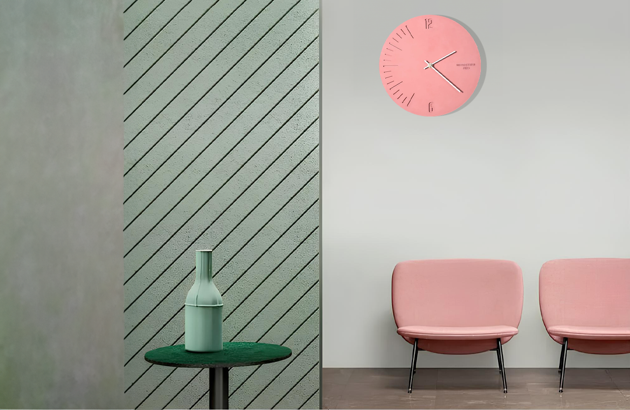 cement wall clock