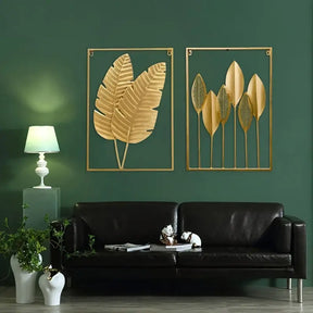 Golden Leaf Wall Art