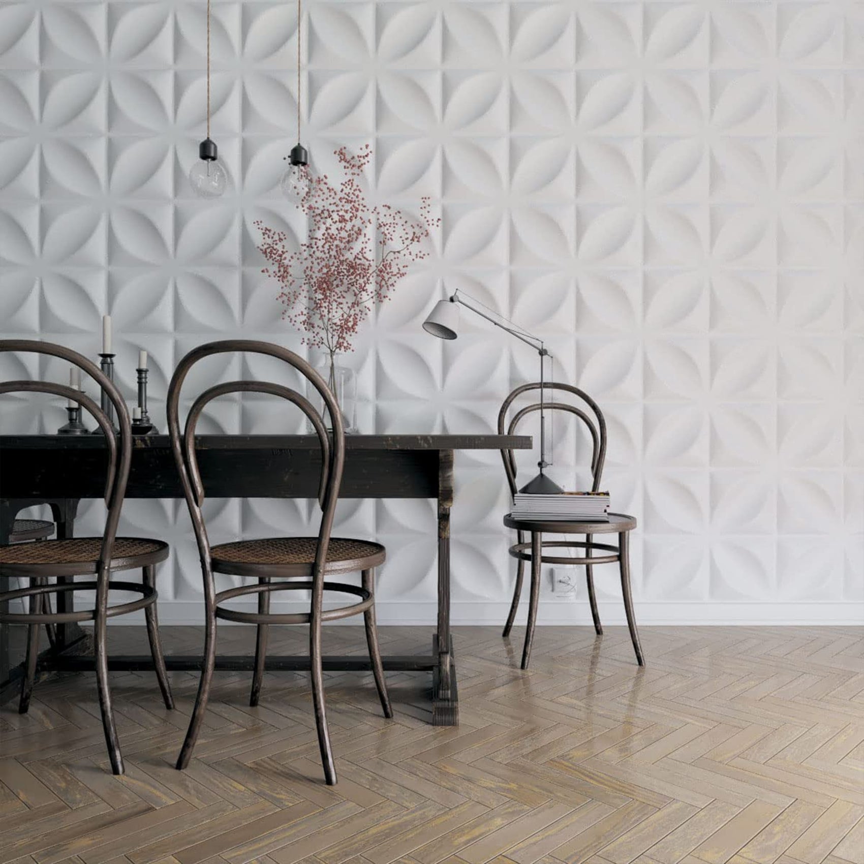 Flower 3D PVC Wall Panel | Premium Materials | Best Home Decor