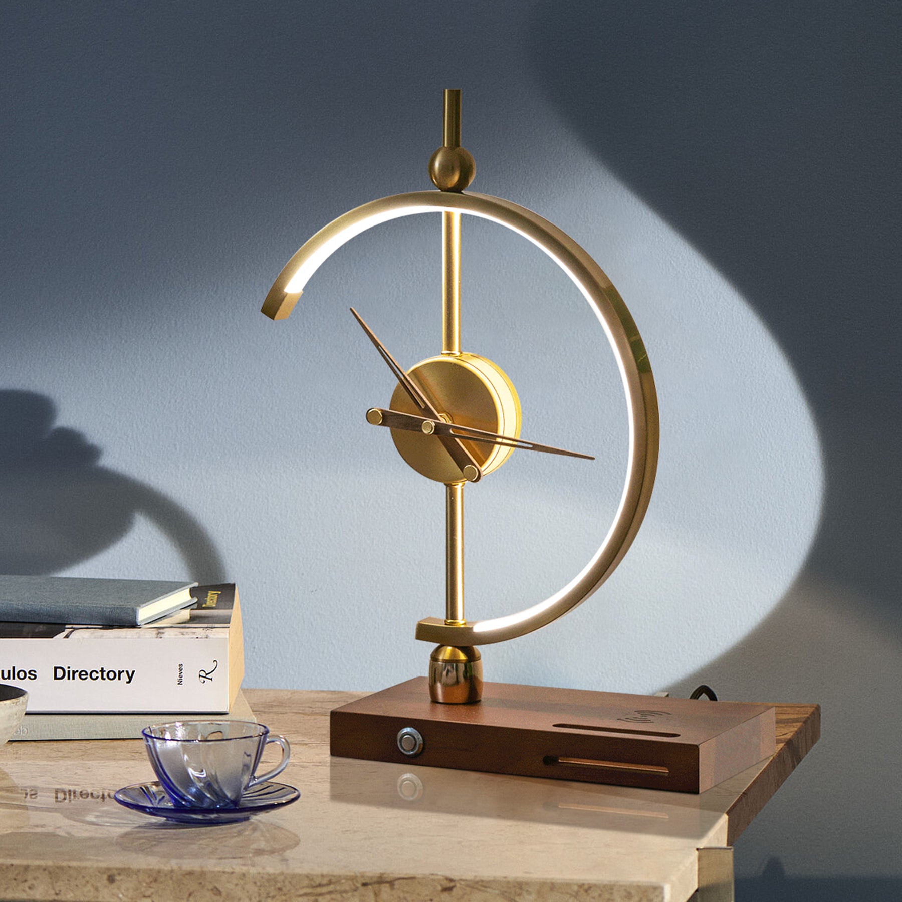 Palatino Clock Lamp