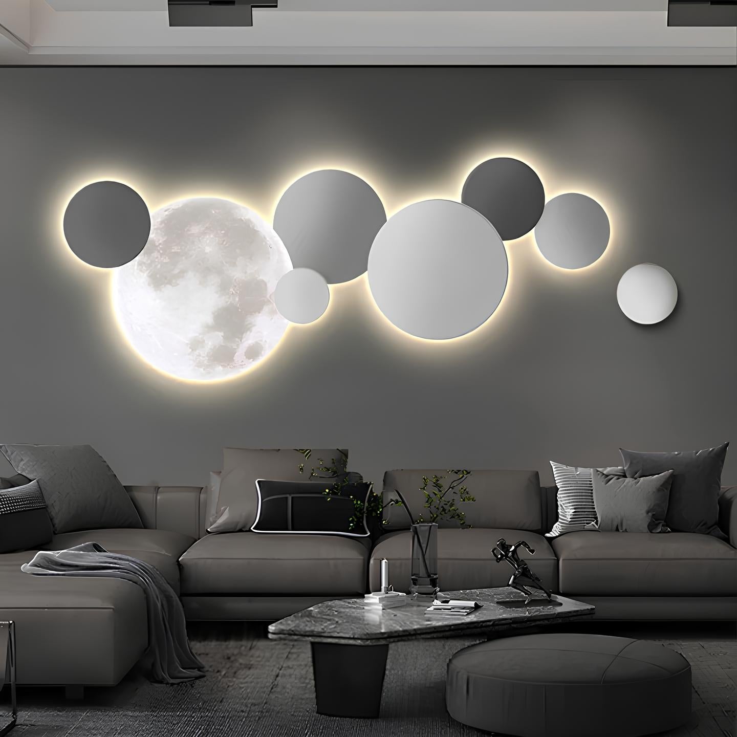 Lunar Glow Modern LED Wall Art