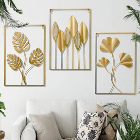 Golden Leaf Wall Art