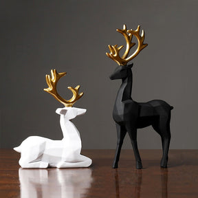 Christmas Reindeer Figurine with Resin material.