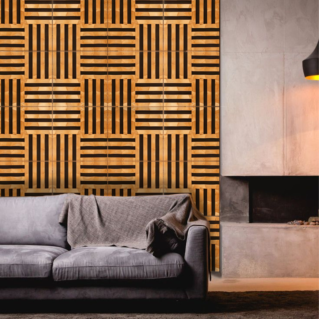Braid Mosaic Wood Wall Panel  has an elegant look that will never go out of style.