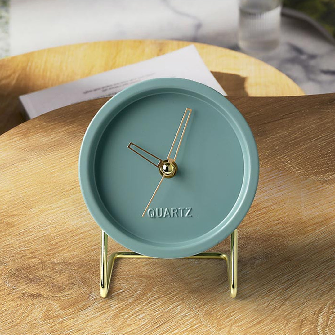 Quartz Metal Table Clock 6 In ideal accessory to any room