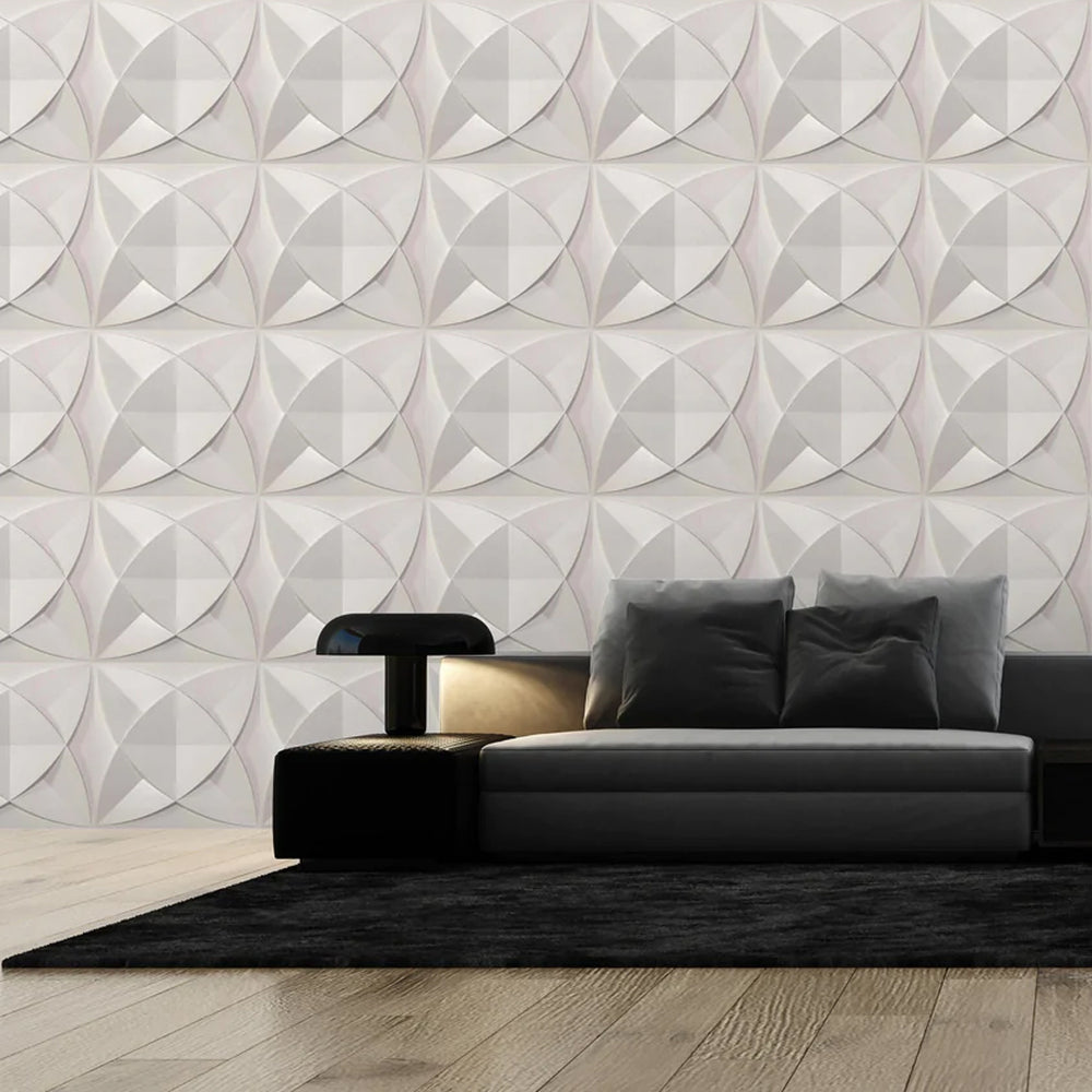 Flower Circle 3D PVC Wall Panel | Premium Materials | Best Home Decor