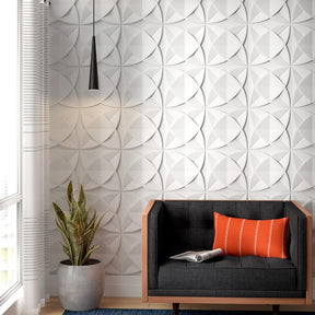 Flower Circle 3D PVC Wall Panel it's Easy to install, this wall panel is ideal for those looking to add flair to their space without much effort or cost.