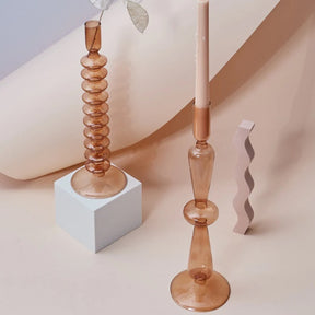 Glass Candlestick Holder Include 1 Year Manufacturer's Warranty.