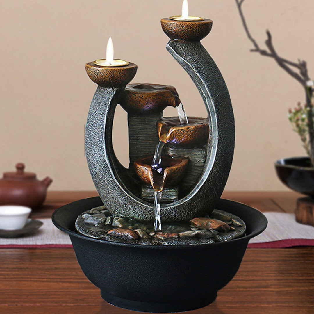 Serenity Indoor Water Fountains Living Room Zen-inspired Modern