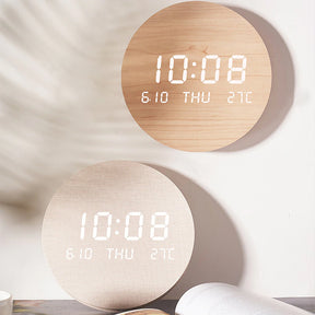 Led Wall Clock with time, date, and week