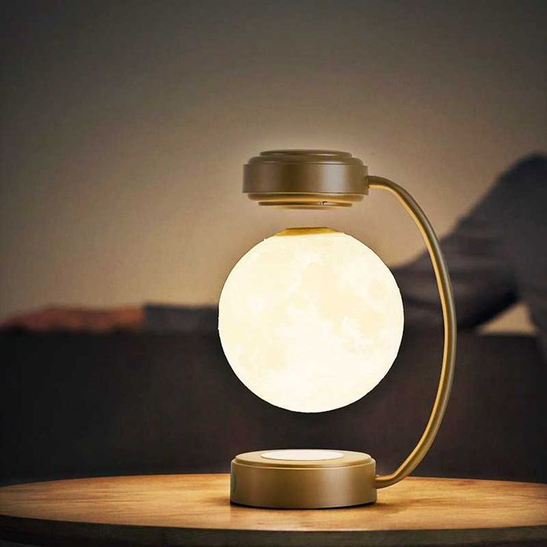 Magnetic Levitating Light Bulb, Floating Lamp LED Desk Table lamp with  Walnut Pattern Design, Night Light Home Decor Gifts for Christmas Office  Decor