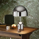 Mozer Table Lamp has a hemispheric shade