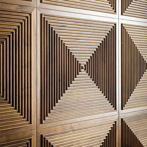 Parallel Mosaic Wood Wall Panel Elegant Design 