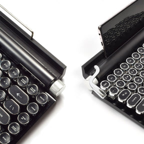 Retro Typewriter Keyboard includes a built-in integrated tablet holder